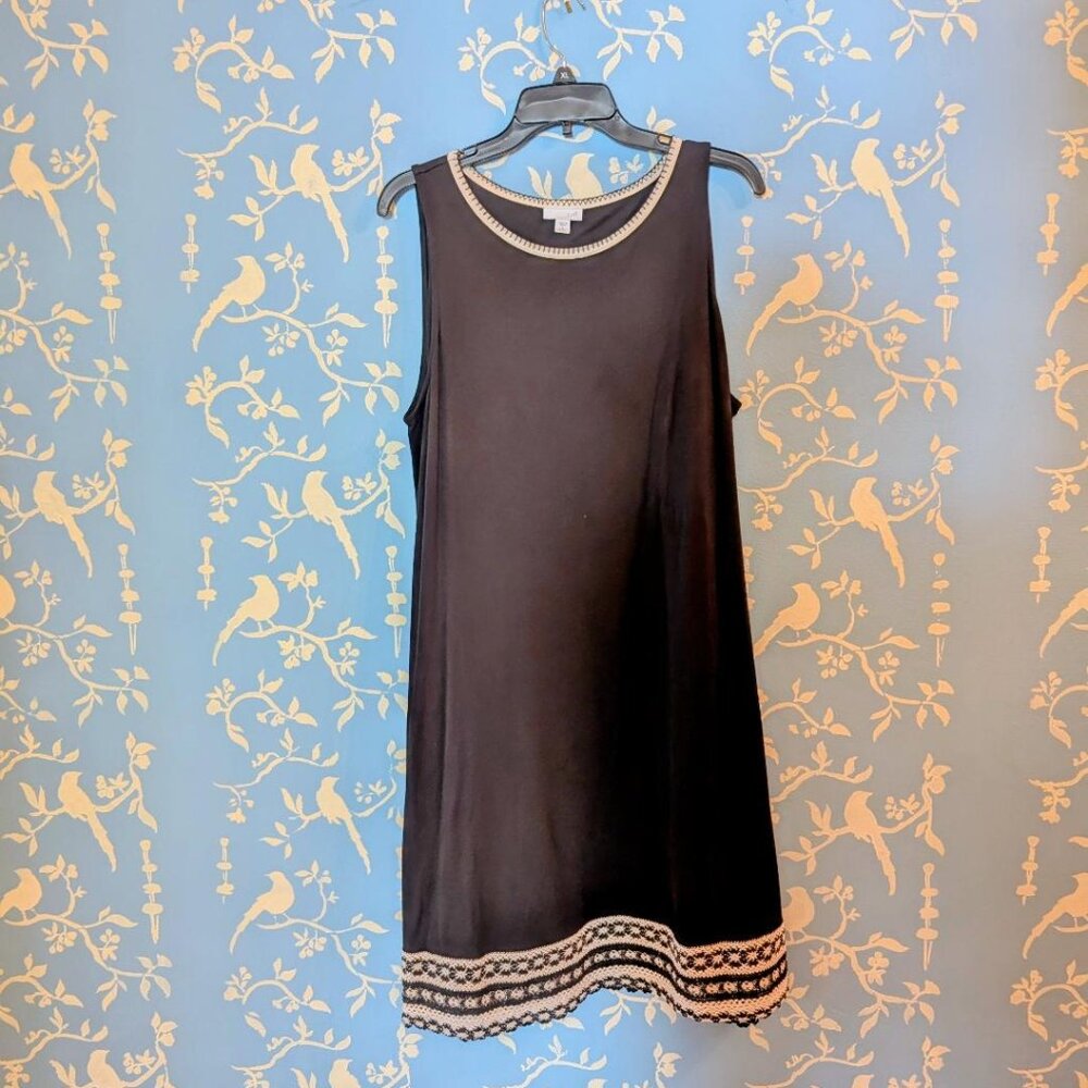 J. Jill Cotton Jersey Embroidered Dress